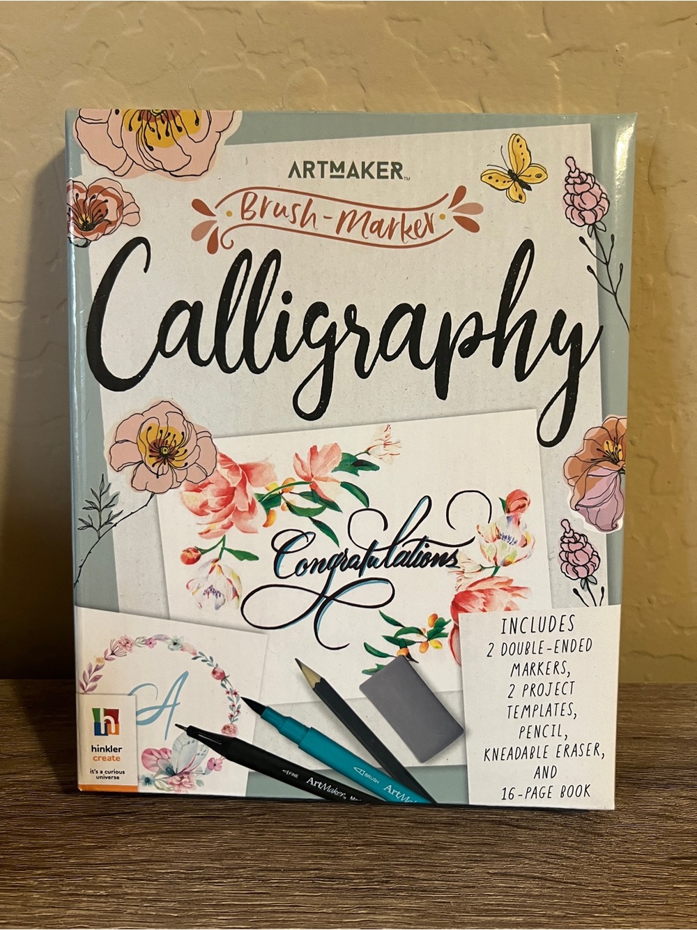 Target Bullseye Artmaker Brush Marker Starter Calligraphy Kit Eraser NWT